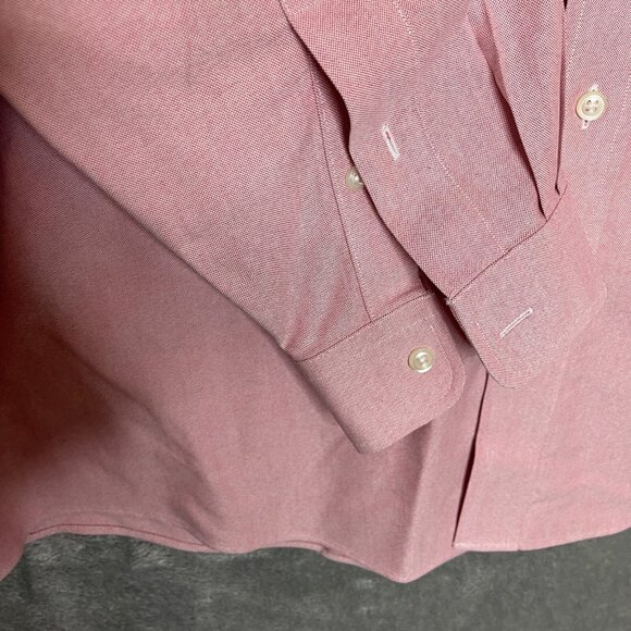 LL Bean Men Classic Preppy Traditional Fit Collared Button Down Dress Shirt 17.5 - Picture 4 of 12